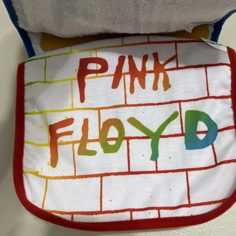 Brand New Pink Floyd Extra Soft Baby Spit up Bibs 2 Pac The Wall Daphyls